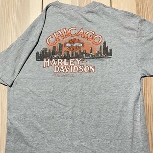 Vintage Y2K Harley Davidson Chicago City‎ Skyline Shirt